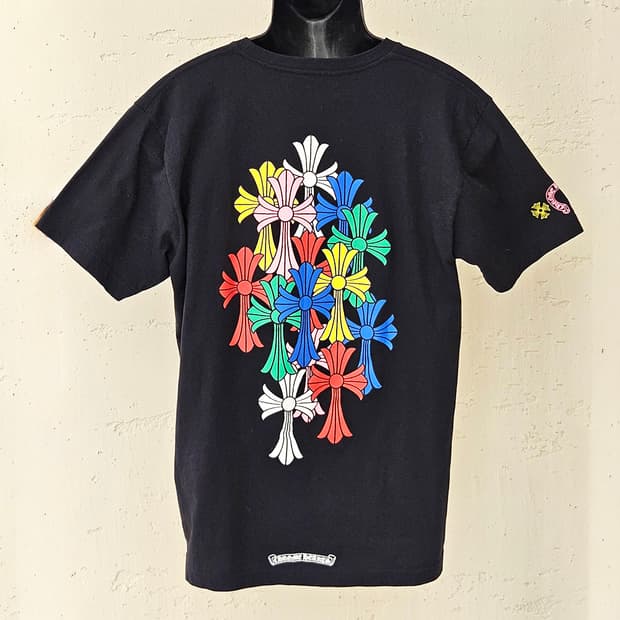 [L] 크롬하츠 멀티로고 반팔 블랙 초판 4OW09JZP