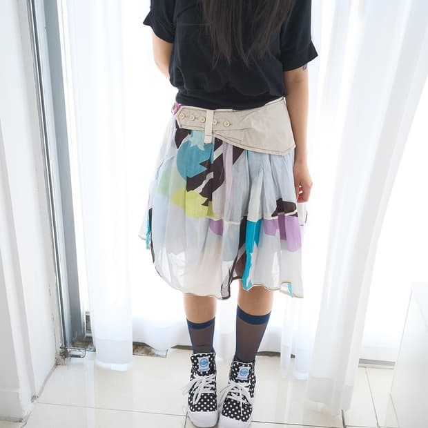 Belt attached skirt