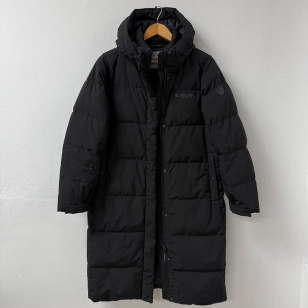 95사이즈 여성 디스커버리 반슬리 덕다운 롱패딩 
