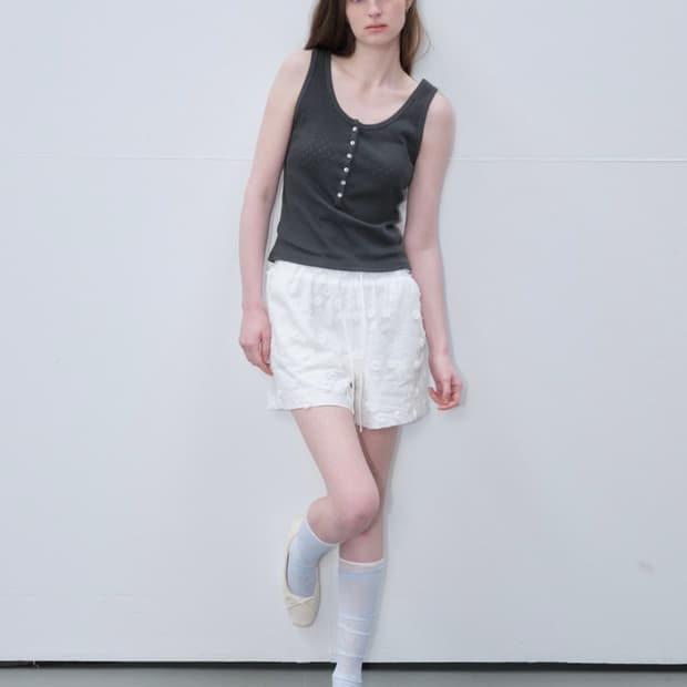 (새상품) 프리버07 플라워 밴딩숏팬츠(정가 99,000원)