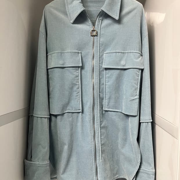 우영미 블루 코듀로이 점퍼 48사이즈