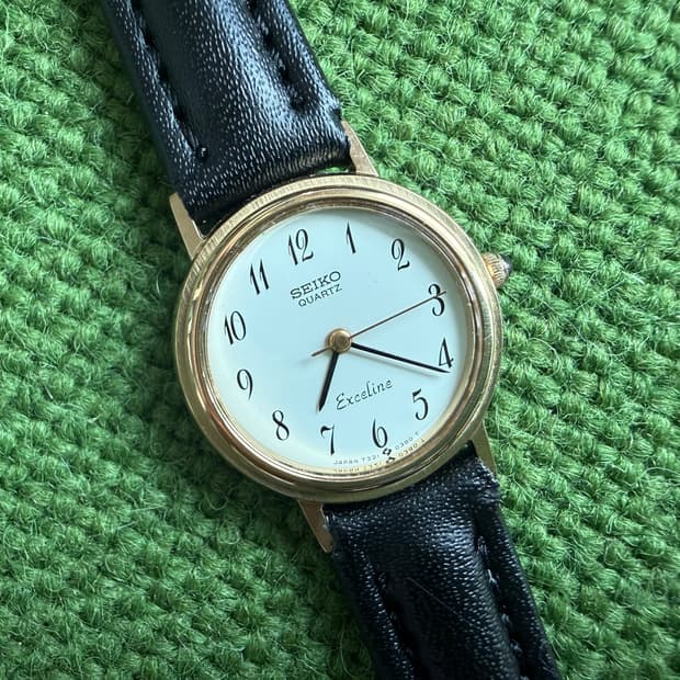 (정상 작동)세이코 엑셀린 쿼츠 빈티지 여성 시계 7321