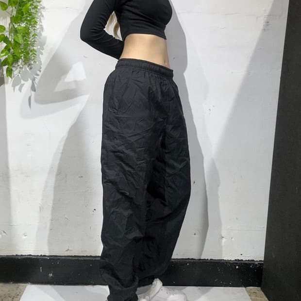 오클리 블랙 와이드 조거 팬츠 추리닝 바지 S