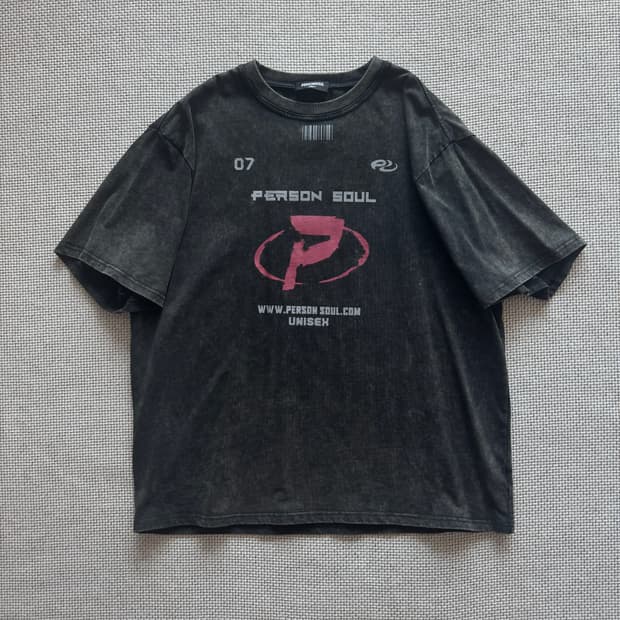 Personsoul 23ss 워시 빈티지 티셔츠