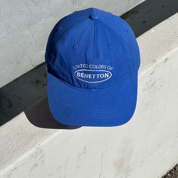 [F] 베네통 블루 볼캡 모자