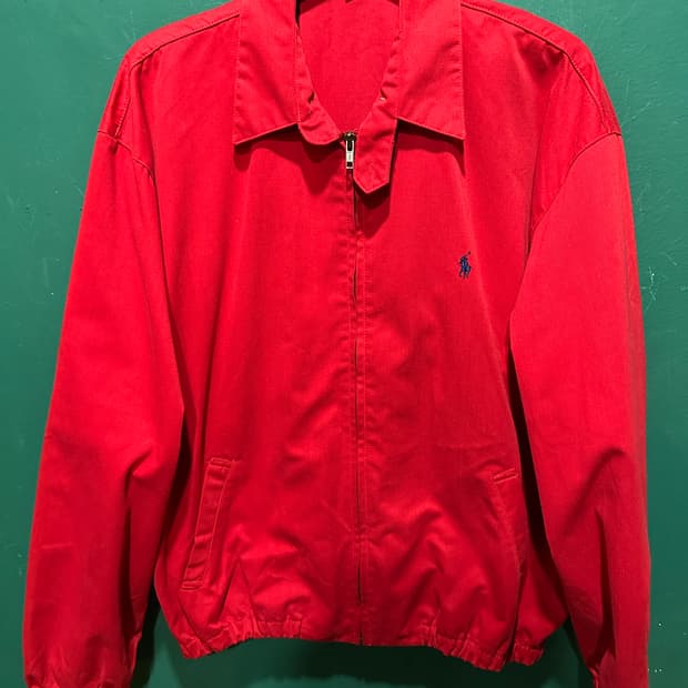 90s 폴로 일경물산 스윙톱자켓 레드105