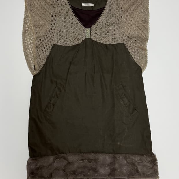 axes femme  카키 리본 나시티