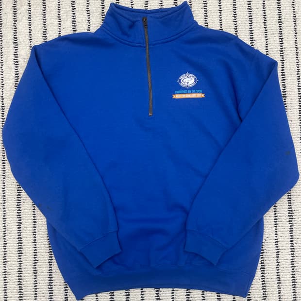 길단(gildan) 블루 반집업 헤비웨이트 맨투맨