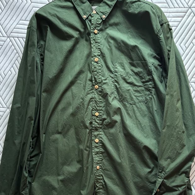 khakis 카키스 긴팔 셔츠 L (딥 그린)
