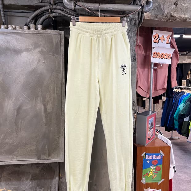 스투시 밴딩 조거 팬츠 라임 XS #csz2967