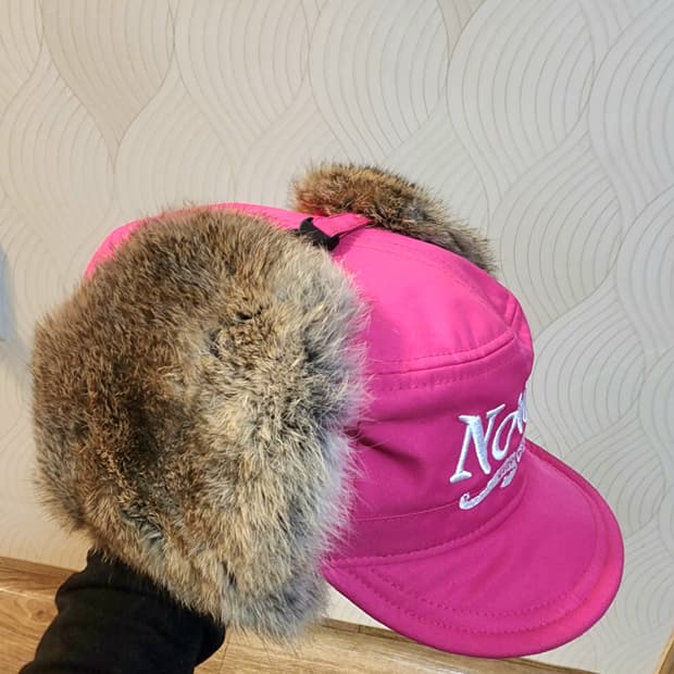 novent 핫핑크 귀돌이 방한모자