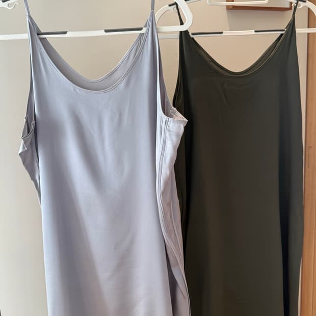 스탠드얼론 실크 캐미솔 원피스 L