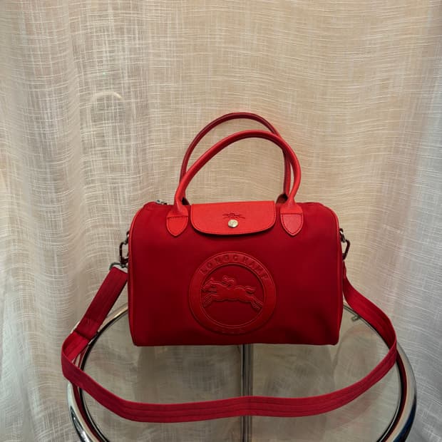 정품 롱샴 르 플리아주 보스턴 토트백    