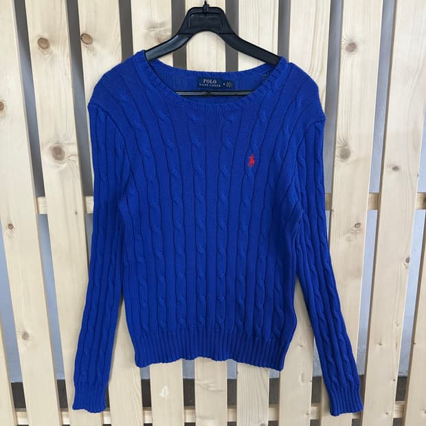 (M) 폴로 랄프로렌 블루 케이블 니트