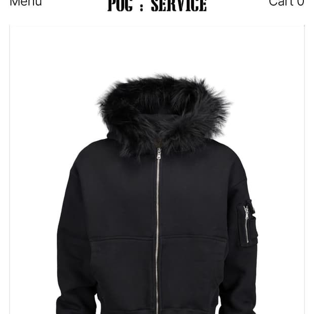 포그서비스 n2b 라쿤 퍼 후드집업