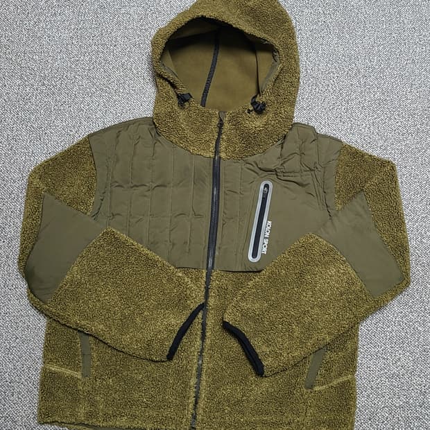 코오롱스포츠 숏츠 후드 플리스 자켓 S 카키