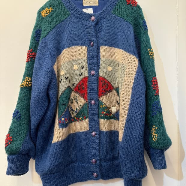 gay attire 일본 모 혼방 니트 가디건