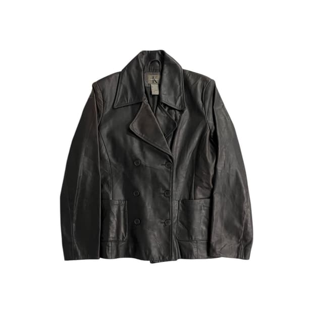 캘빈클라인 더블 레더 자켓