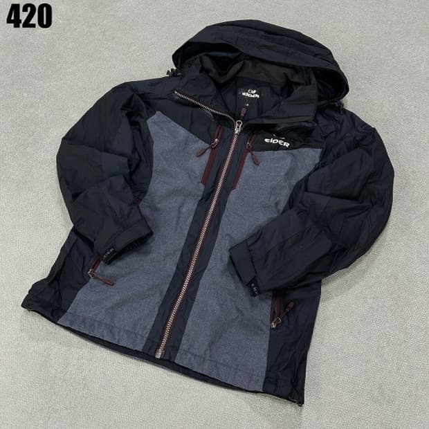 아이더 블랙/그레이 후드자켓