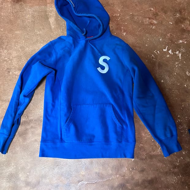 슈프림 s로고 후디