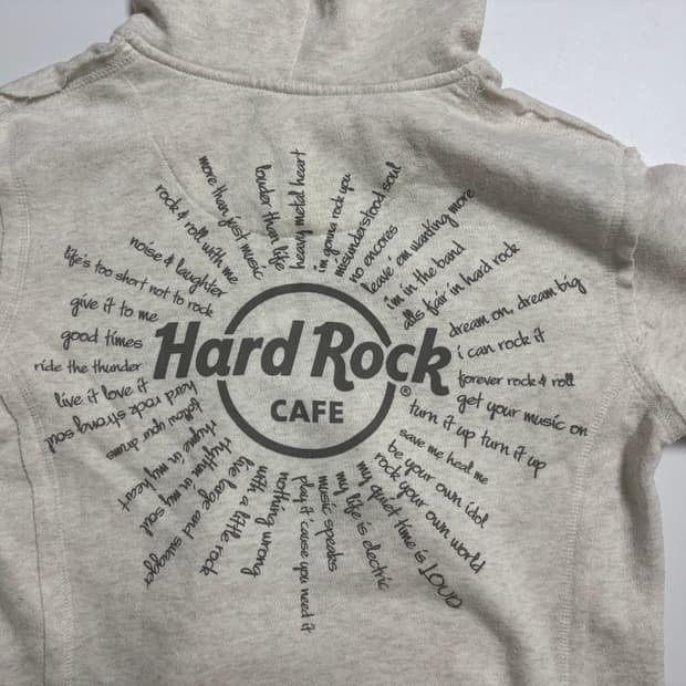 빈티지 하드록 후드집업