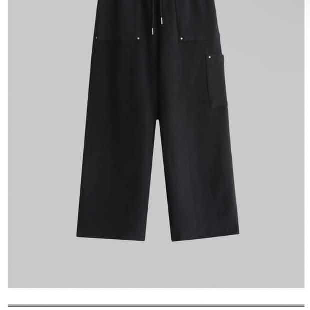 새제품 라룸 마켓 스웻팬츠 와이드 기모 바지