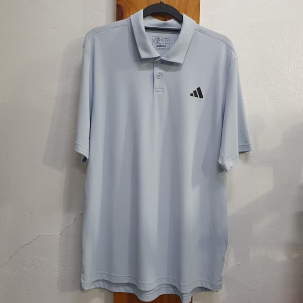 아디다스 하늘색 반팔 카라티(110)