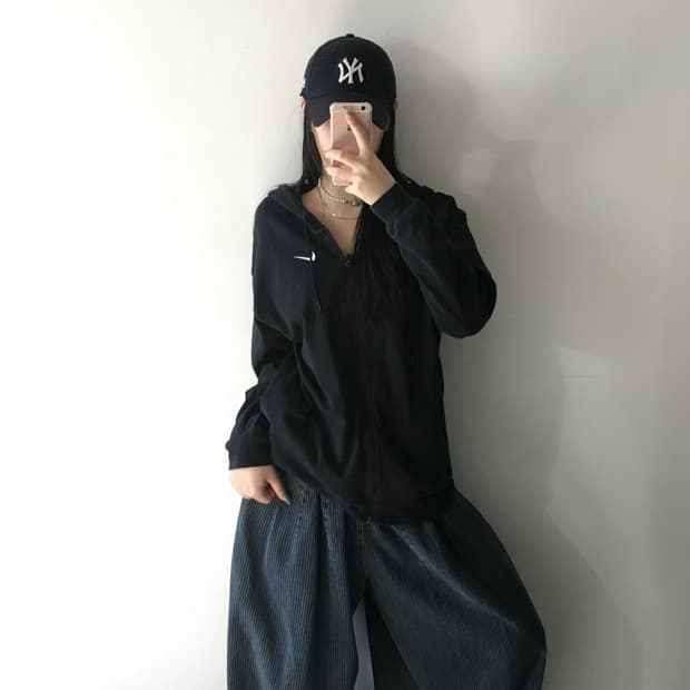 나이키 스우시 후드집업