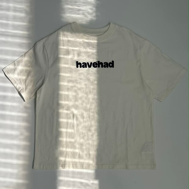 [1] havehad 해브헤드 시그니처 화이트 반팔 티셔츠