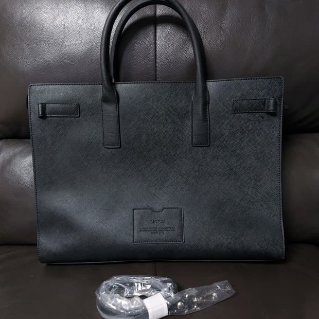 지오지아 블랙 토트백 크로스백 서류가방

