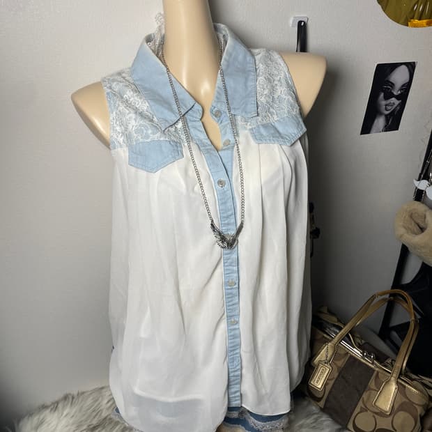 빈티지 세실맥비 나시 블라우스