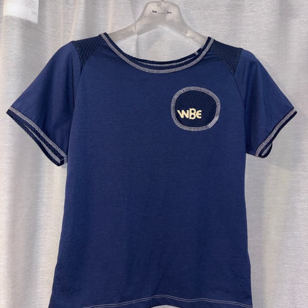 웰빙익스프레스 Mesh Combi Half Sleeve - Navy