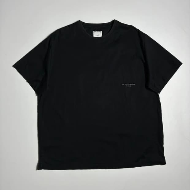 우영미 21SS 미니멀 시그니처 로고 반팔 티셔츠 R3242