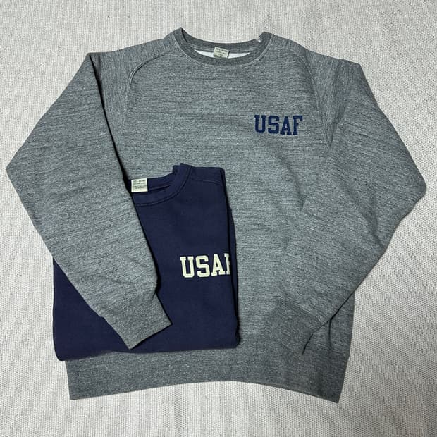 (100)버즈릭슨 USAF 루프휠 스웻 그레이 L