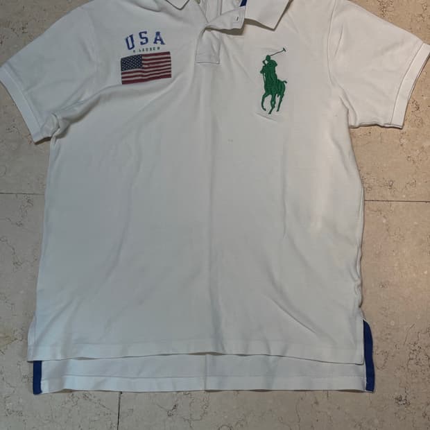 폴로 랄프로렌 빈티지 빅포니 usa 성조기 카라티🇺🇸
