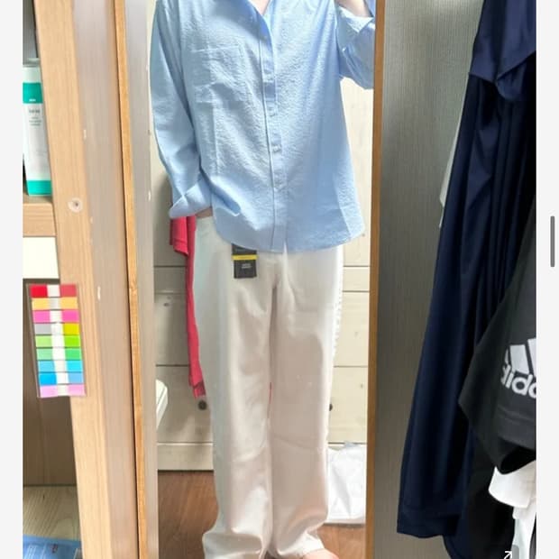 데꼬로소 시어서커 셔츠 하늘색 1사이즈