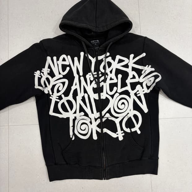 스투시 그래피티 후드 집업