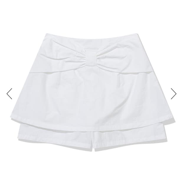 GIANT RIBBON SKIRT PANTS(WHITE)