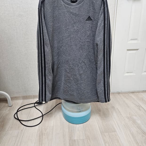 (100~105)L ☆초희귀☆ 아디다스 [차콜그레이검정] 후리스맨투맨