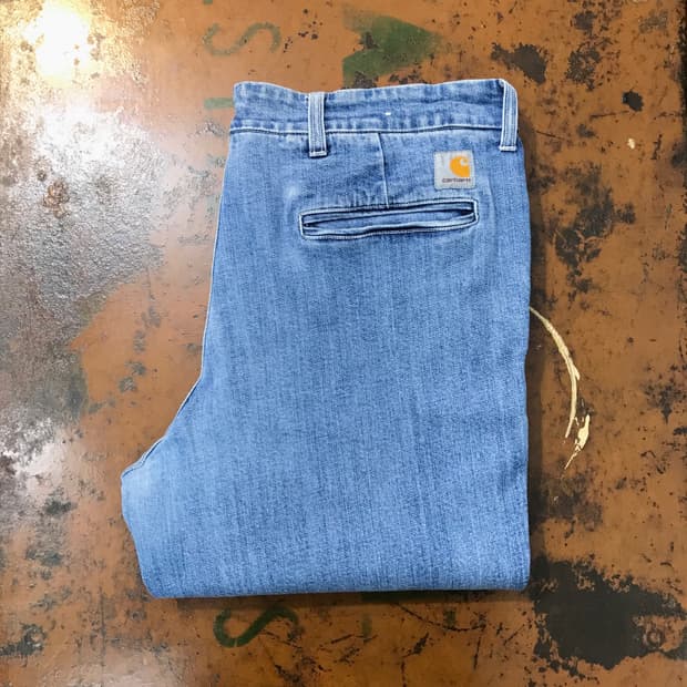 칼하트 중청 트라우저 데님 팬츠 청바지 허리 38 빅사이즈
