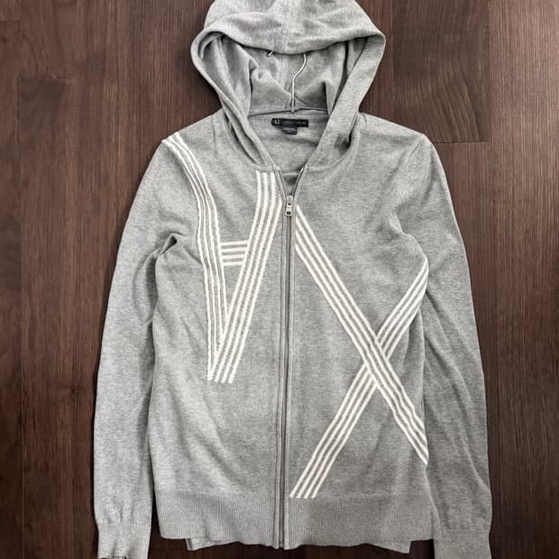 아르마니 익스체인지 니트 후드집업