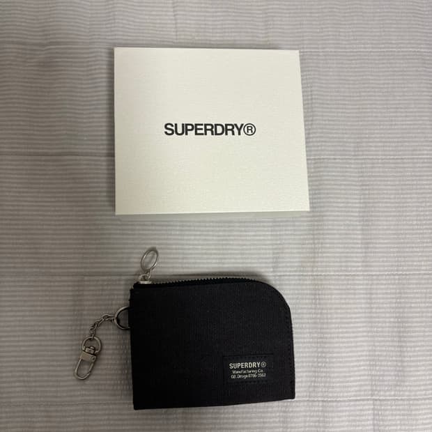 슈퍼드라이 빈티지 코튼 월렛 블랙