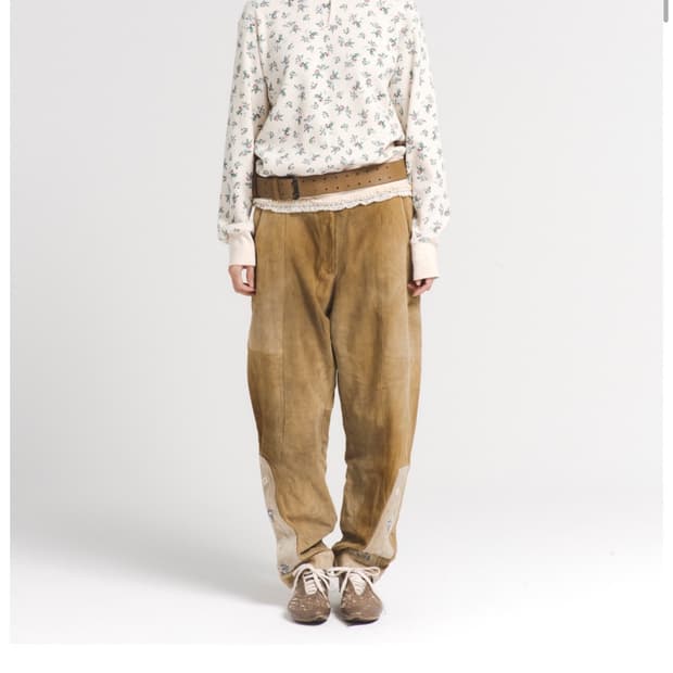 자고류 레이스 스웨트 셔츠 크림