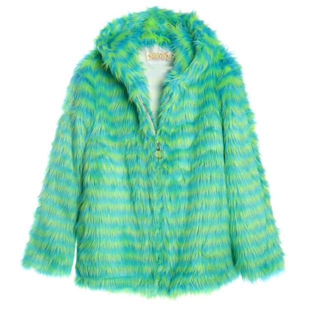 [새상품] Sculture tokyo 그린 퍼 후드자켓