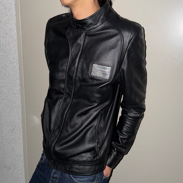 돌체앤가바나 레더 자켓