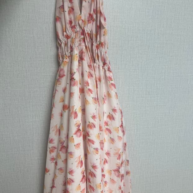 비키니밴더 루잔 쉬폰 스트랩 롱 원피스