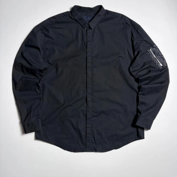 준지 Juun.J 18FW MA-1 포켓 블랙 셔츠 R2367