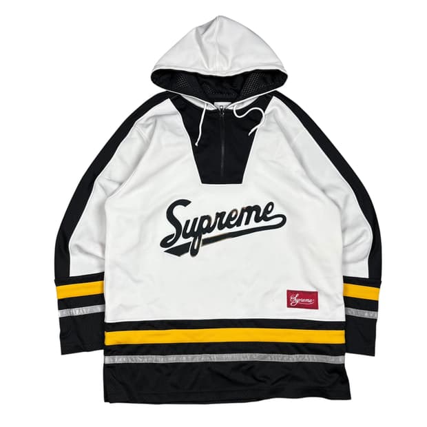 슈프림 16FW 리플렉티브 하프집 하키 후드