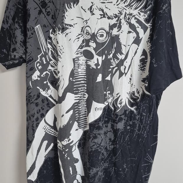 펑크  락시크 y2k 빈티지 프린팅  반팔