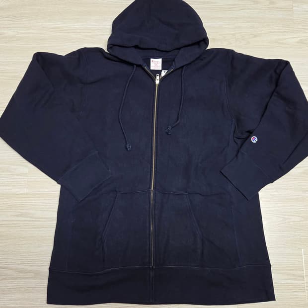 [XXL] 챔피온 made in usa 집업 후드 네이비